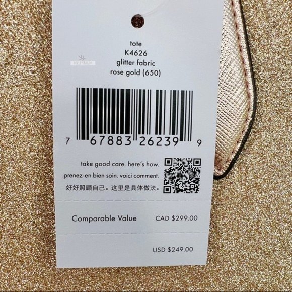 Kate Spade Shimmy Lola Greta Joeley Glitter Large Tote Shoulder Bag Rose… - Picture 11 of 11
